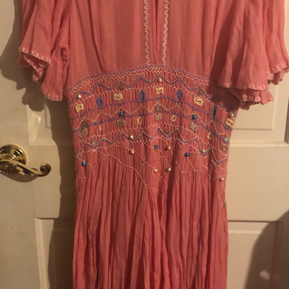 NWOT Matthew Williamson Pink Boho chic dress.